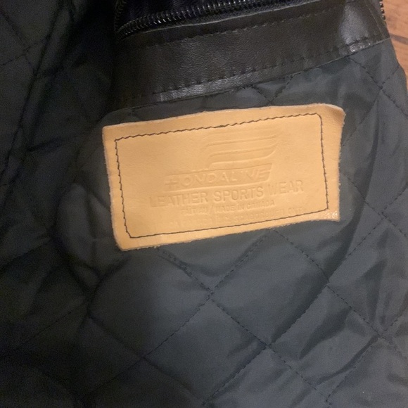 Hondaline Black Leather Sports Wear Jacket 80s MOTORCYCLE Style GENUINE Leather​ - Picture 4 of 8